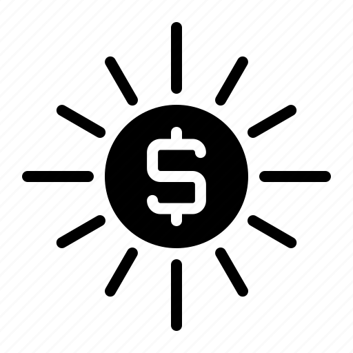 Money, dollar, sun, sunlight, hot, impact, assessment icon - Download on Iconfinder