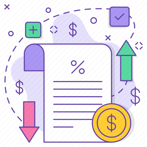 Tax growth, bill, taxation, business, interest rate, invoice, management icon - Download on Iconfinder