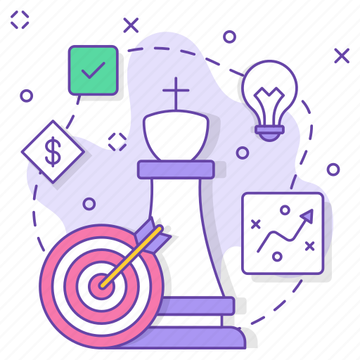 Marketing strategy, business promotion, niche marketing, audience, targeting, chess piece icon - Download on Iconfinder