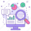 business, statistics, monitoring, chart, analytics, management, magnifying glass 