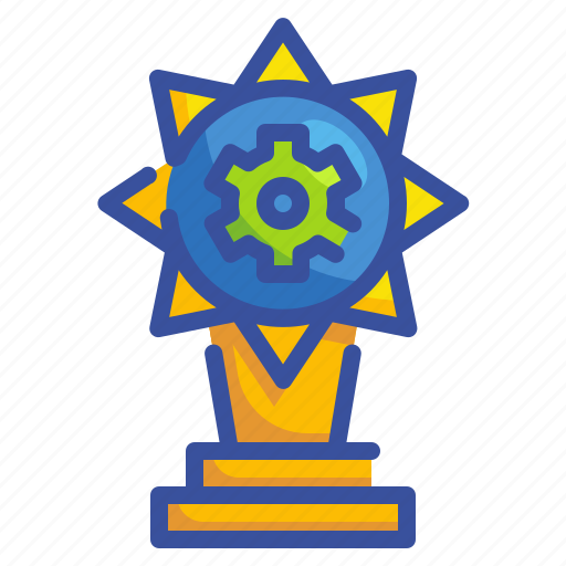 Award, business, cogwheel, reward, technology, trophy, winner icon - Download on Iconfinder