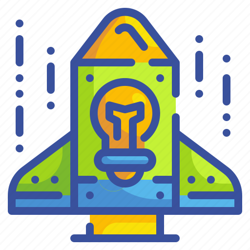 Bulb, business, idea, innovation, rocket, spaceship, startup icon - Download on Iconfinder