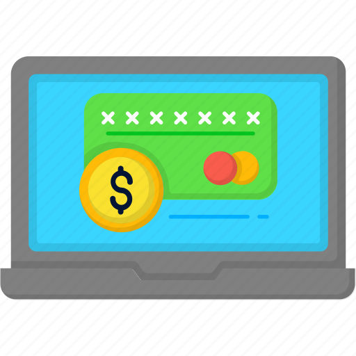 Bank, bank account, financing, laptop, online banking icon - Download on Iconfinder