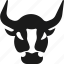 animal, bull, head, horn 