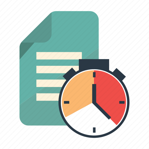 Clock, file, planner, review, scheduler, time, schedule icon - Download on Iconfinder