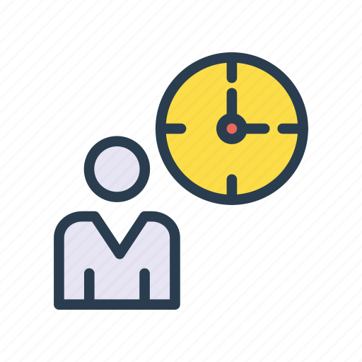 Avater, clock, profile, schedule, time icon - Download on Iconfinder