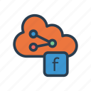 cloud, database, server, share, socialmedia