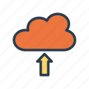cloud, database, server, storage, upload