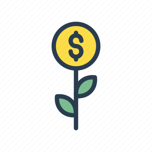 Dollar, finance, graoth, nature, plant icon - Download on Iconfinder