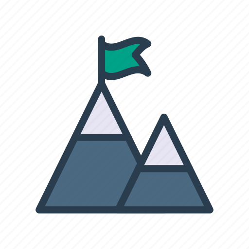 Achivement, flag, goal, mountain, target icon - Download on Iconfinder