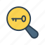 find, glass, key, magnifier, search, zoom 