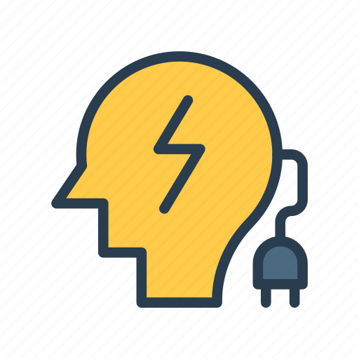 Brain, electric, energy, flash, mind icon - Download on Iconfinder