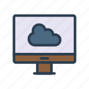 cloud, gadget, monitor, screen, server