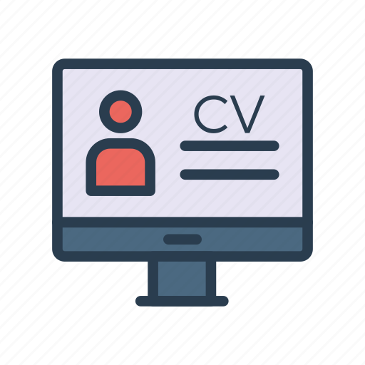 Cv, display, monitor, resume, screen icon - Download on Iconfinder