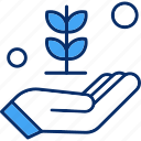 flower, hand, nature, plant