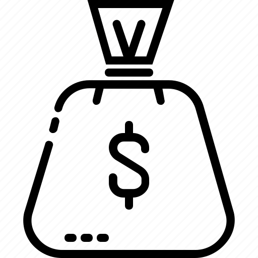 Bag, business, coin, dollar, line, money icon - Download on Iconfinder