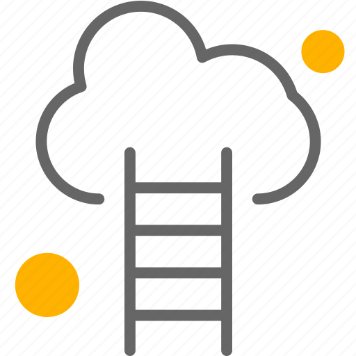 Ladder, climbing, cloud, forecast icon - Download on Iconfinder