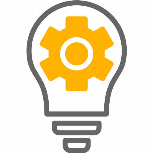 Light, bulb, cog, electricity, idea icon - Download on Iconfinder