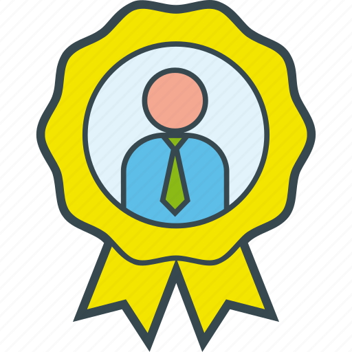 Achievement, best, businessman, employee, executive, medal icon - Download on Iconfinder