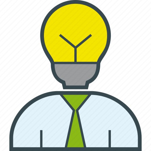 Bulb, business, clever, head, idea, man icon - Download on Iconfinder
