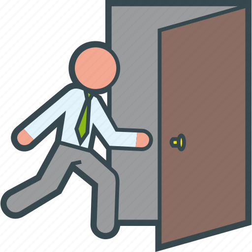 Business, close, door, escape, escaping, exit, logout icon - Download on Iconfinder