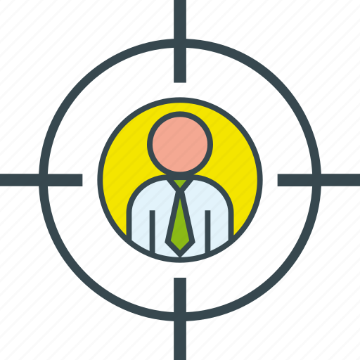 Aim, businessman, crossair, headhunter, recruitment, target icon - Download on Iconfinder