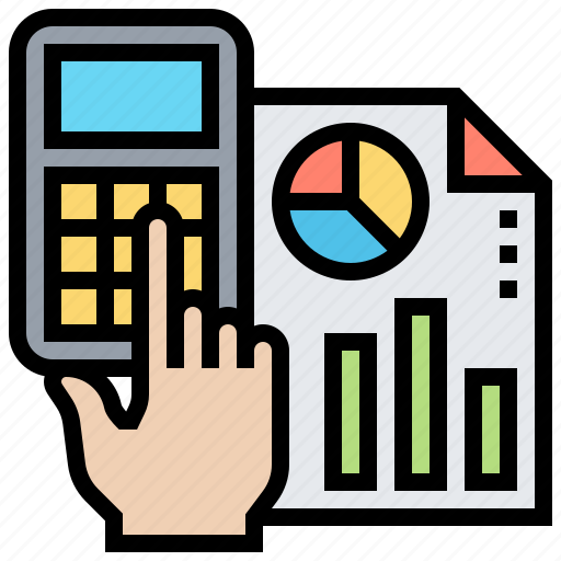 Accounting, analysis, calculator, chart, results icon - Download on Iconfinder