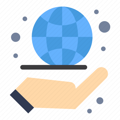 Business, globe, hand, management icon - Download on Iconfinder