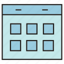 calendar, document, schedule, table
