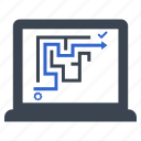 labyrinth, maze, plan, solution, strategy