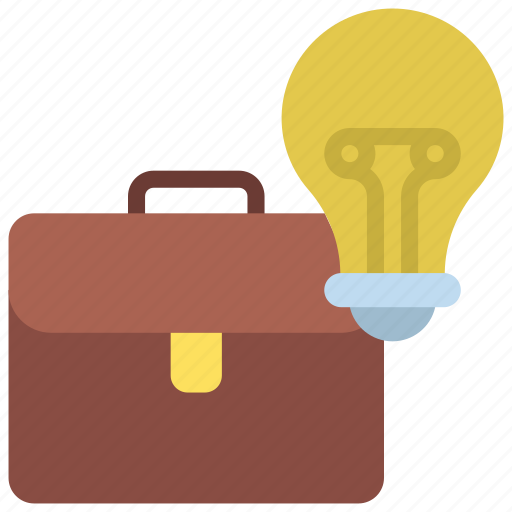 Business, ideas, briefcase, light, bulb icon - Download on Iconfinder