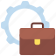 business, management, briefcase, cog, gear 