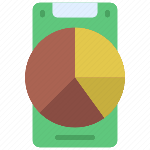Mobile, pie, chart, phone, data icon - Download on Iconfinder