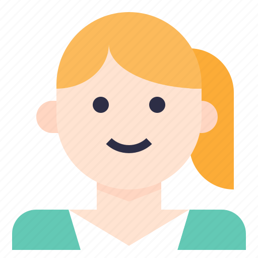 Avatar, businesswoman, cute, ponytail, smile, woman, young icon - Download on Iconfinder
