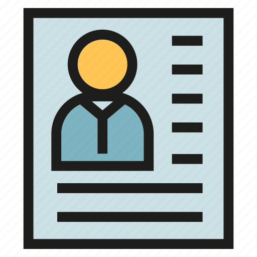 Cv, document, human resource, job application, profile, resume icon - Download on Iconfinder