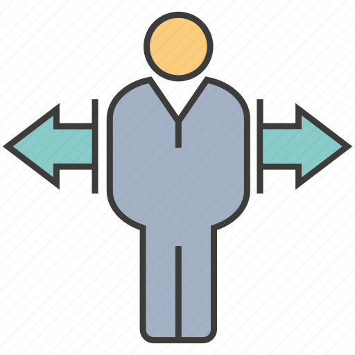 Decision, direction, left, man, people, right icon - Download on Iconfinder