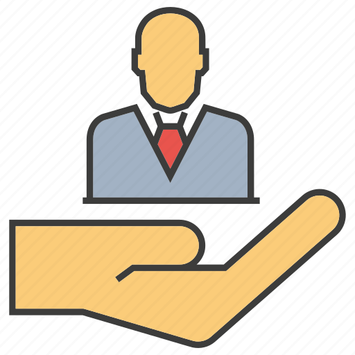 Employee, hand, hold, human resource, manpower, people icon - Download on Iconfinder