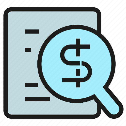 Agreement, contract, document, finance, magnifier, money, paper icon - Download on Iconfinder