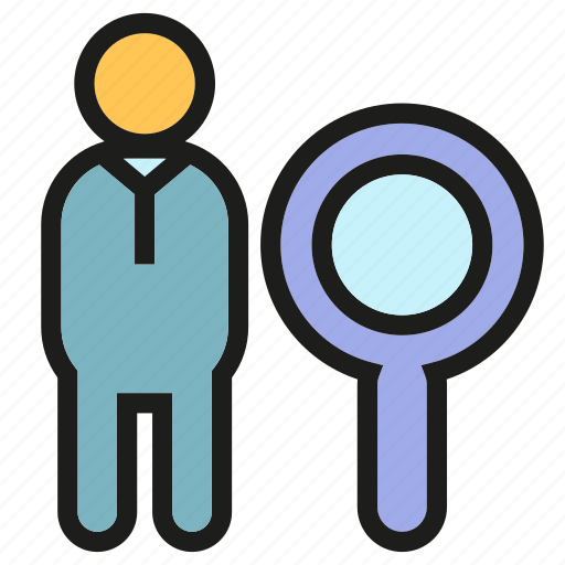 Human resource, magnifier, manpower, people, recruitment, search icon - Download on Iconfinder