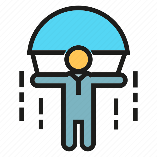 Jump, parachute, people, risk icon - Download on Iconfinder