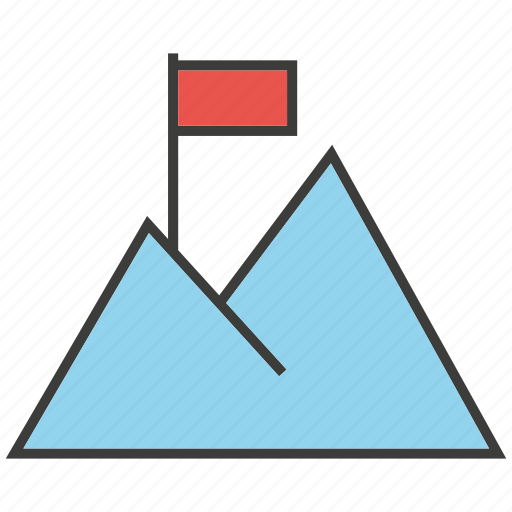 Flag, goal, mountain, success, winner icon - Download on Iconfinder