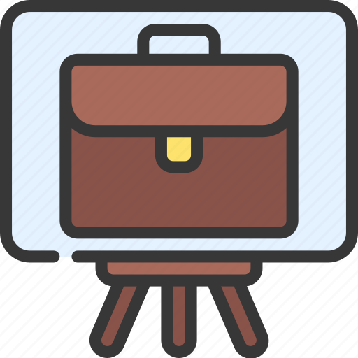 Business, training, seminar, whiteboard, briefcase icon - Download on Iconfinder