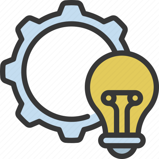 Idea, management, cog, gear, lightbulb icon - Download on Iconfinder
