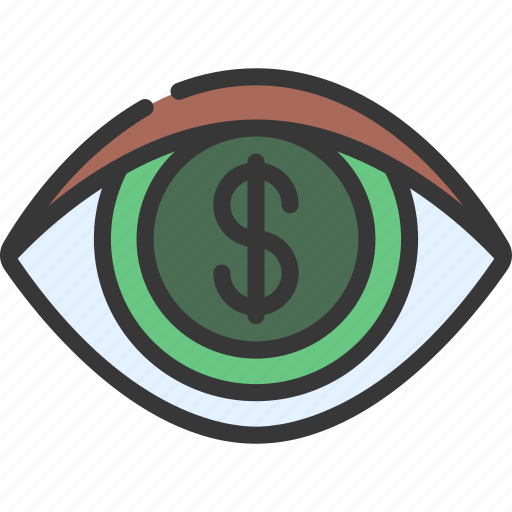Vision, eye, view, visualise, money icon - Download on Iconfinder
