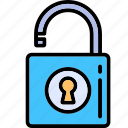 unlock, access, open lock, security, lock