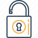 unlock, access, open lock, security, lock
