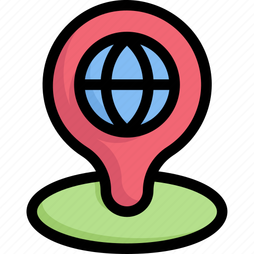 Business, marketing, location, pin, globe, sign icon - Download on Iconfinder