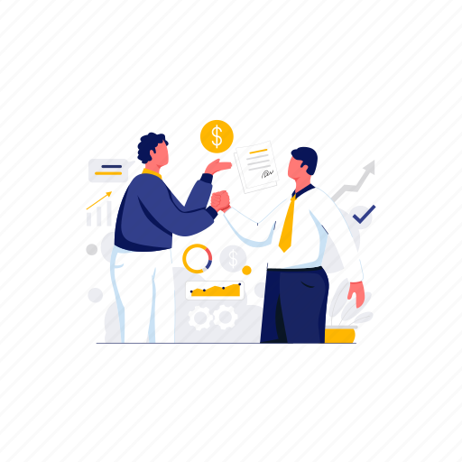 Businessmen, working, together illustration - Download on Iconfinder
