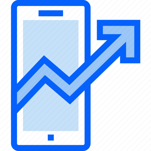 Mobile, app, business, chart, smartphone, analytics, graph icon - Download on Iconfinder