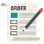 business, checklist, document, form, list, order, report 